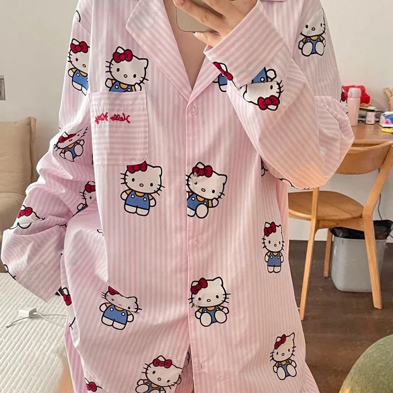 Pijama Mujer Hello Kitty | Conjunto Dulce de Manga Larga y Pantalón