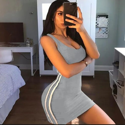 Vestido Mujer Verano Casual Sexy | Vestido Ajustado Sin Mangas Tirantes Finos Slim Stretch