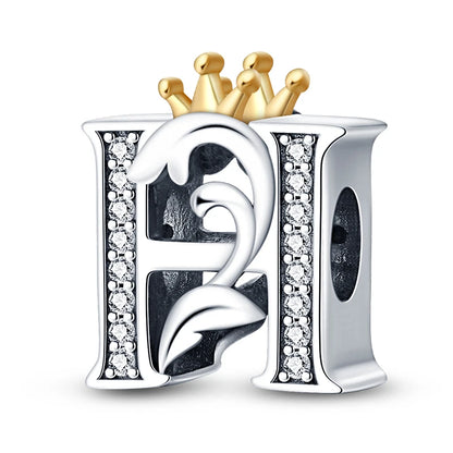 Charm letras alfabeto inglés de plata 925 – Colgante inicial A-Z para pulsera tipo Pandora, joyería DIY personalizada