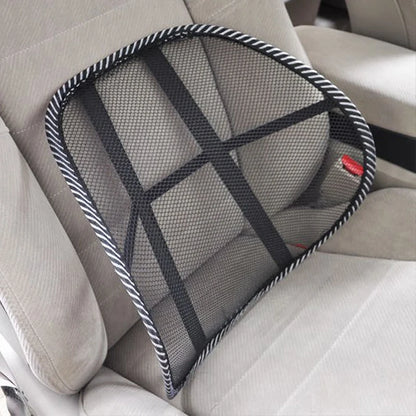 Cojín Lumbar de Malla para Auto y Oficina – Respaldo Ortopédico Ergonómico con Soporte de Espalda y Masaje para Silla de Coche o Escritorio