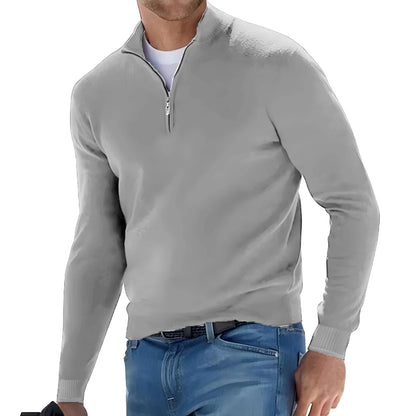 Suéter Hombre Manga Larga | Medio Cierre y Cuello en V | Tejido Oversized Transpirable Streetwear