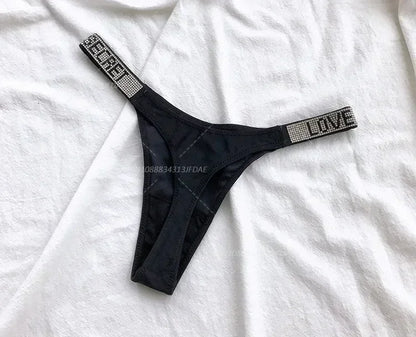 Tanga Mujer 2025 | Lencería Sexy con Rhinestones y Push-Up