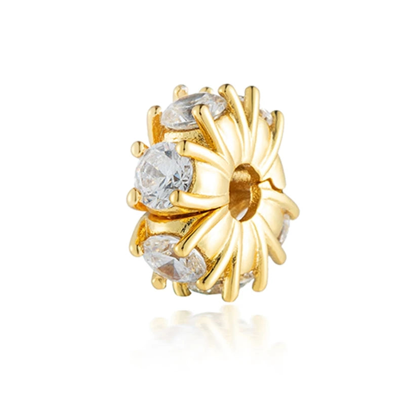 Charm Plata 925 Flores Rosadas | Cerezo y Margarita Brillante Compatible Pandora