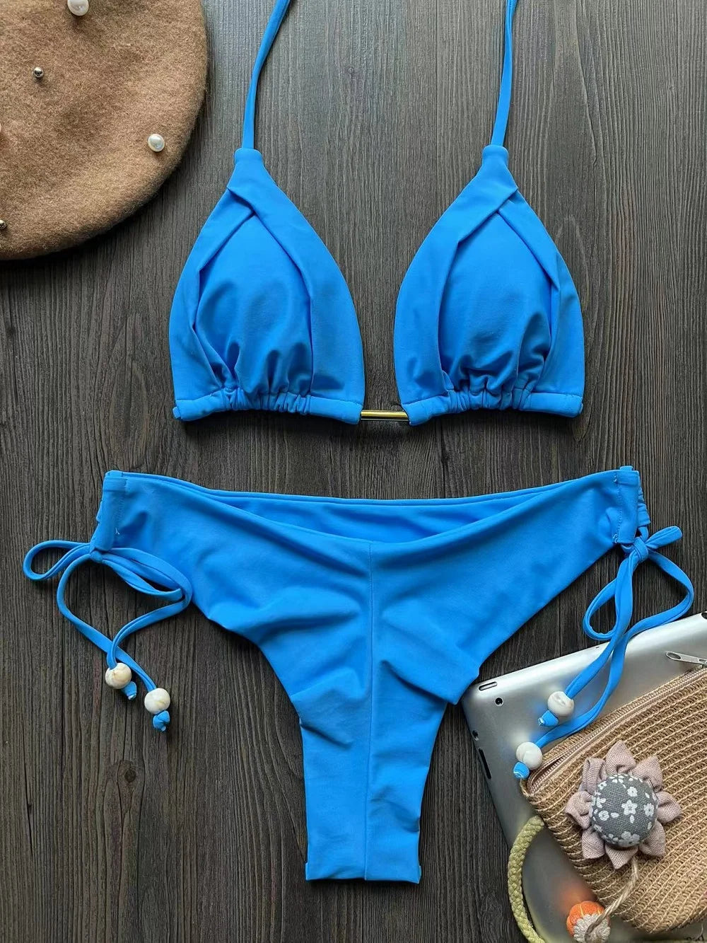 Bikini Brasileño Mujer 2025 | Traje de Baño Sexy Push Up Triángulo 13 Colores