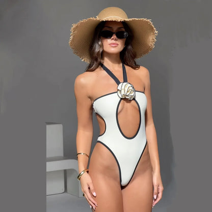 Bikini Mujer 2024 Talle Alto | Traje de Baño Dos Piezas Short Ribbed Swimwear
