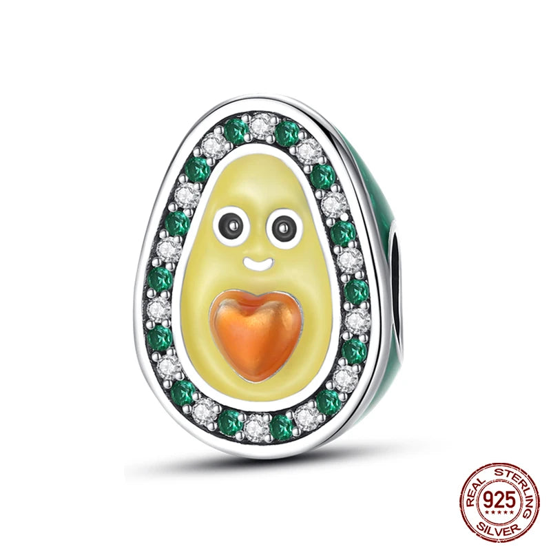 100% 925 Sterling Silver Creative Blue Luminous Firefly Charms Pendants Fit Qikaola 925 Original Bracelets DIY Birthday Jewelry