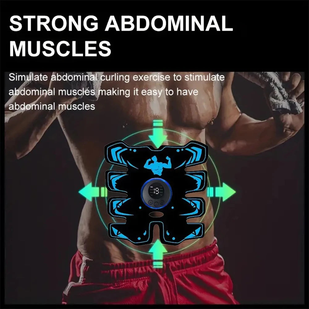 Entrenador Muscular EMS 3 en 1 Recargable USB | Estimulador Abdominal, Brazos y Cintura | Fitness Eléctrico Inalámbrico