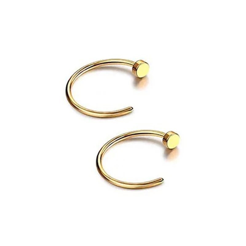 Set de 2/6 Piercings Falsos de Nariz y Labio – Aros de Acero Inoxidable 316L para Mujer