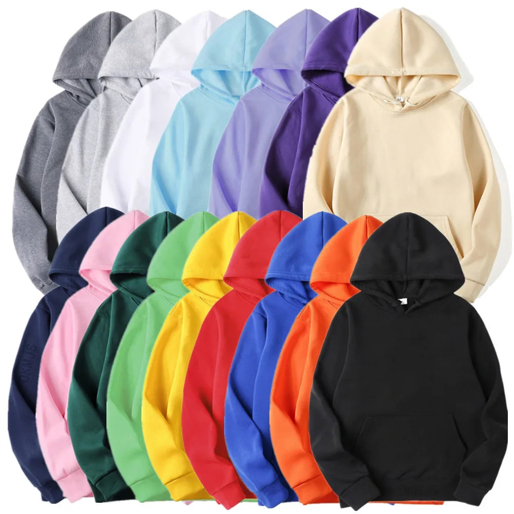Hoodie Básico Unisex – Sudadera Casual Hombre y Mujer para Primavera, Otoño e Invierno