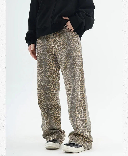 Jeans Oversize Camuflados Y2K | Pantalón Vaquero Recto Harajuku Hip Hop Streetwear
