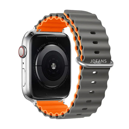 Correa Ocean Band Compatible con Apple Watch | Pulsera Deportiva Ajustable 49mm 45mm 44mm 41mm 40mm Series SE 3 6 7 8 9 10 Ultra