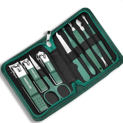 Set Profesional de Manicura y Pedicura de 7/10/12/18 Piezas | Acero Inoxidable | Cortauñas con Estuche de Viaje