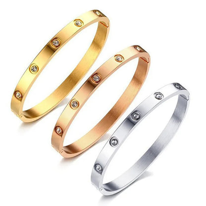 Pulsera Brazalete Unisex Dorado | Brazalete de Moda Brillante con Inscripción Love | Joyería Ligera de Lujo para Hombre y Mujer