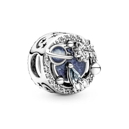 Charm Serie Océano en Plata 925 – Abalorios Tortuga, Cangrejo y Sirena para Pulsera Original Mujer