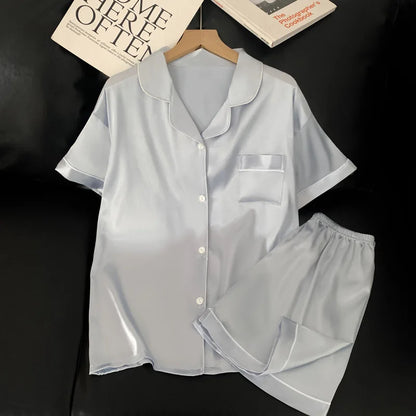 Pijama Mujer Satén 2025 | Conjunto 2 Piezas Seda Sintética Suave