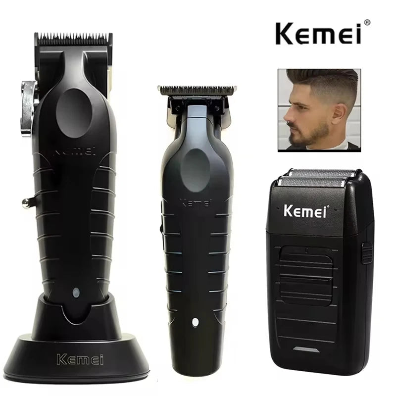 Kemei KM-2296 KM-2299 KM-1102 Cortapelos Profesional Hombre | Máquina Eléctrica Recargable de Corte y Afeitado