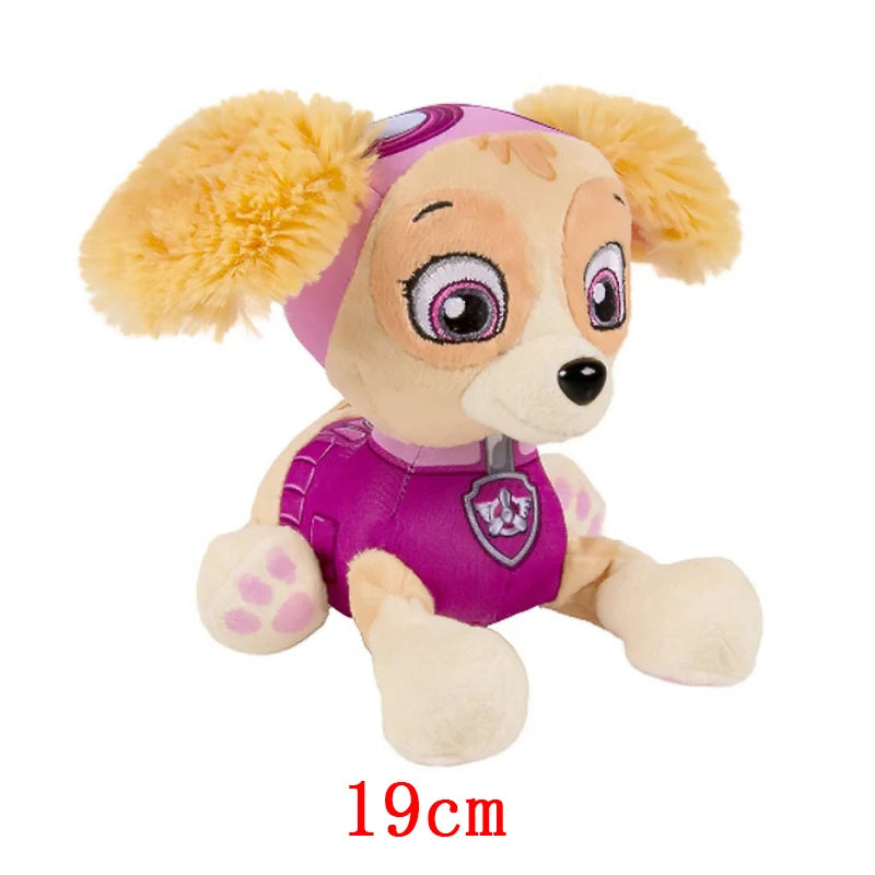 Peluche Perro Patrulla Canina 19cm – Muñeco Chase Rock de Dibujos Animados, Figura Infantil de Regalo Navidad