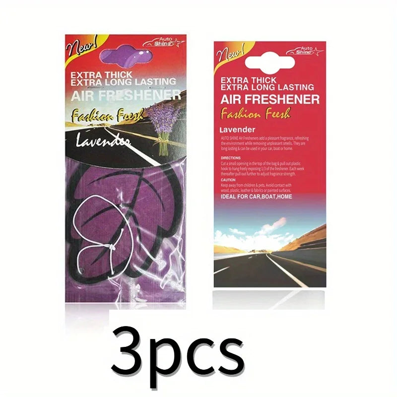 Ambientador de Coche Colgante en Forma de Hoja – 3 a 60 Piezas Aroma Natural Vainilla Perfume Interior Auto