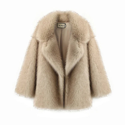 Abrigo Oversize Mujer Pelo Sintético Neo Mint 2025 | Chaqueta Gruesa Cálida Invierno Estilo Fashion