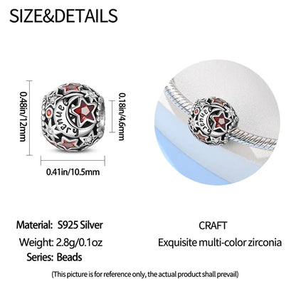 Charm de Plata 925 con Piedra de Nacimiento – Bead Brillante para Pulsera, Regalo de Cumpleaños Mujer