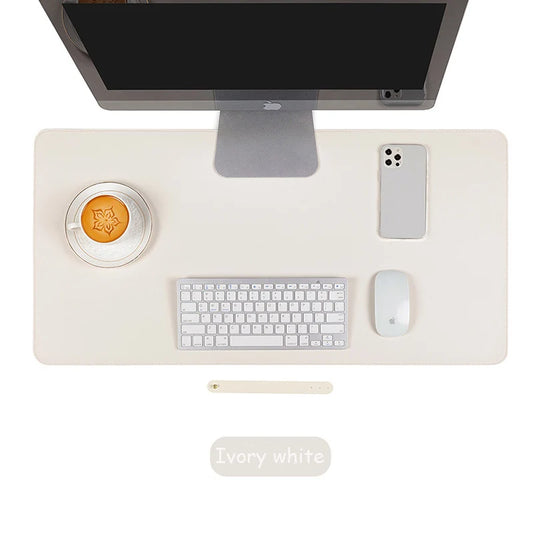 Alfombrilla de Ratón Blanca Grande – Mousepad Gaming Portátil Impermeable Antideslizante PU Suede para Escritorio y Teclado
