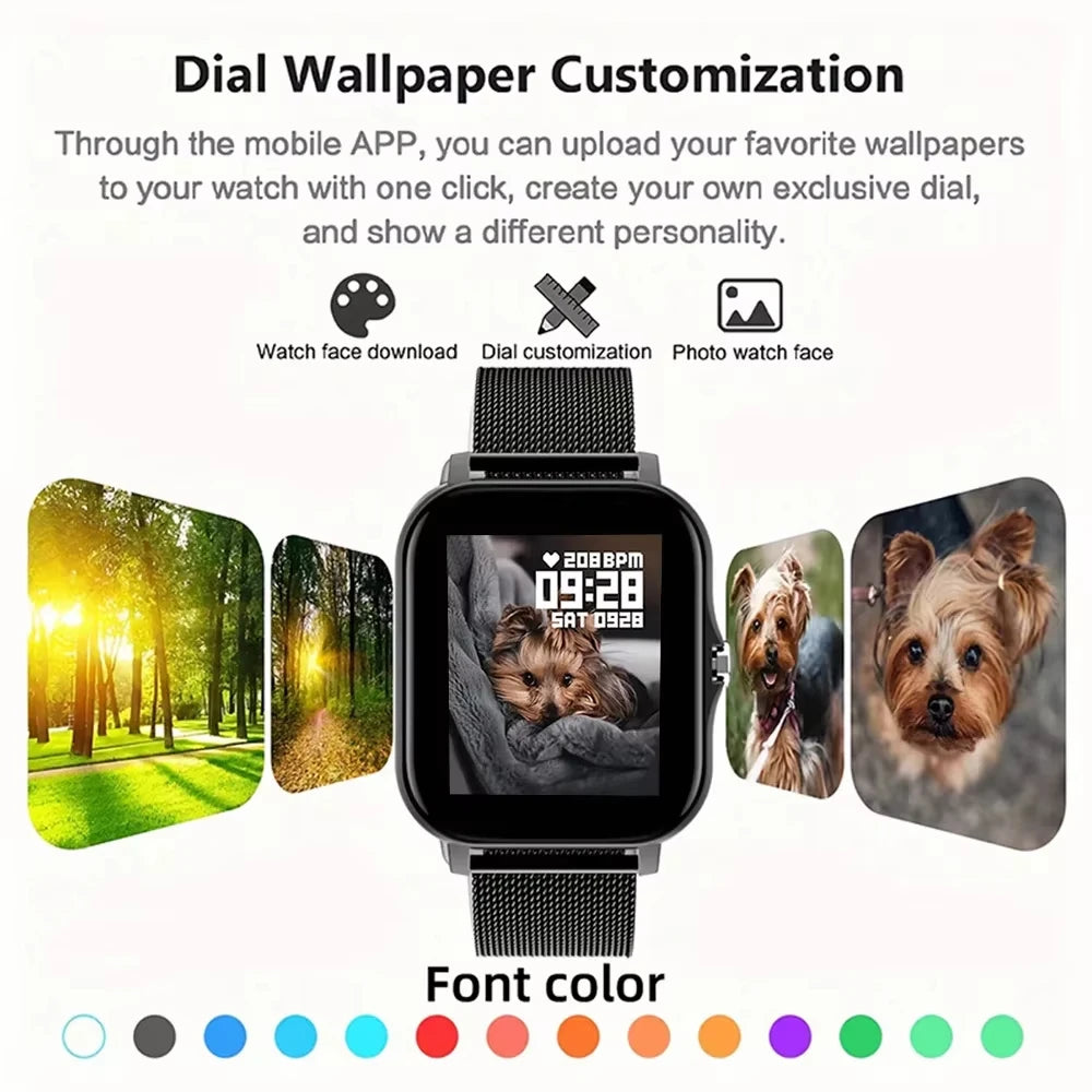LAXASFIT Smartwatch 2025 – Reloj inteligente con llamadas Bluetooth, pantalla táctil completa y monitor de salud