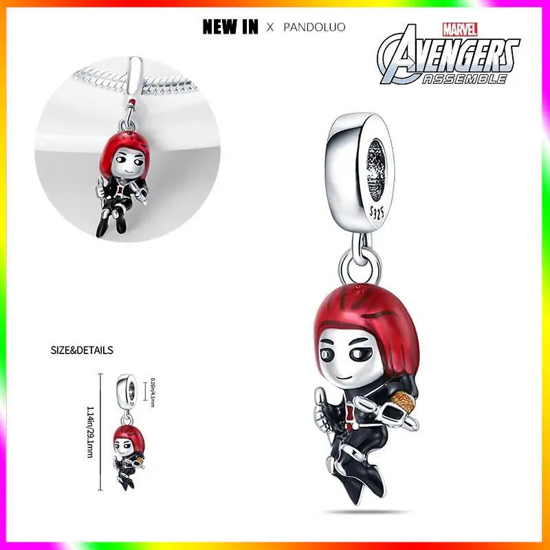 Charm Marvel Disney en Plata 925 – Abalorios Captain America, Wolverine y Deadpool para Pulsera Original Mujer