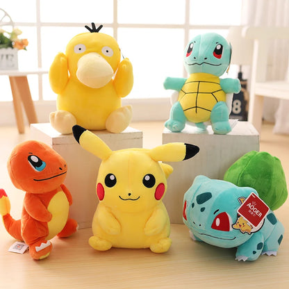 Peluche Pokémon Pikachu, Charizard, Gengar, Squirtle, Espeon, Glaceon y Umbreon | Juguetes Suaves para Niños