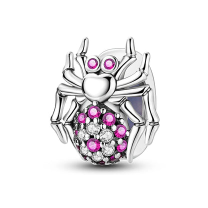 Charm de Plata 925 Araña, Mariposa y Zirconia – Abalorios Elegantes para Pulseras Originales 3mm