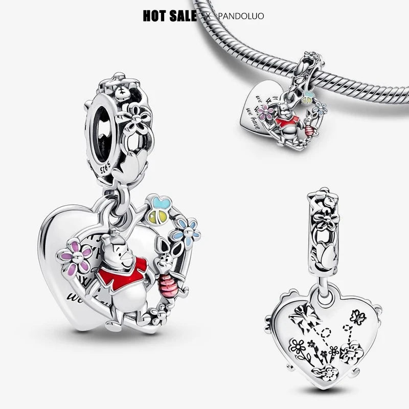 Collar, Aretes y Charm Disney Stitch | Compatible Pandora Pulsera Mujer DIY