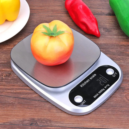 Balanza de Cocina Digital Alta Precisión 3/5/10kg | Báscula Electrónica para Alimentos, Repostería y Joyería con Pantalla LCD