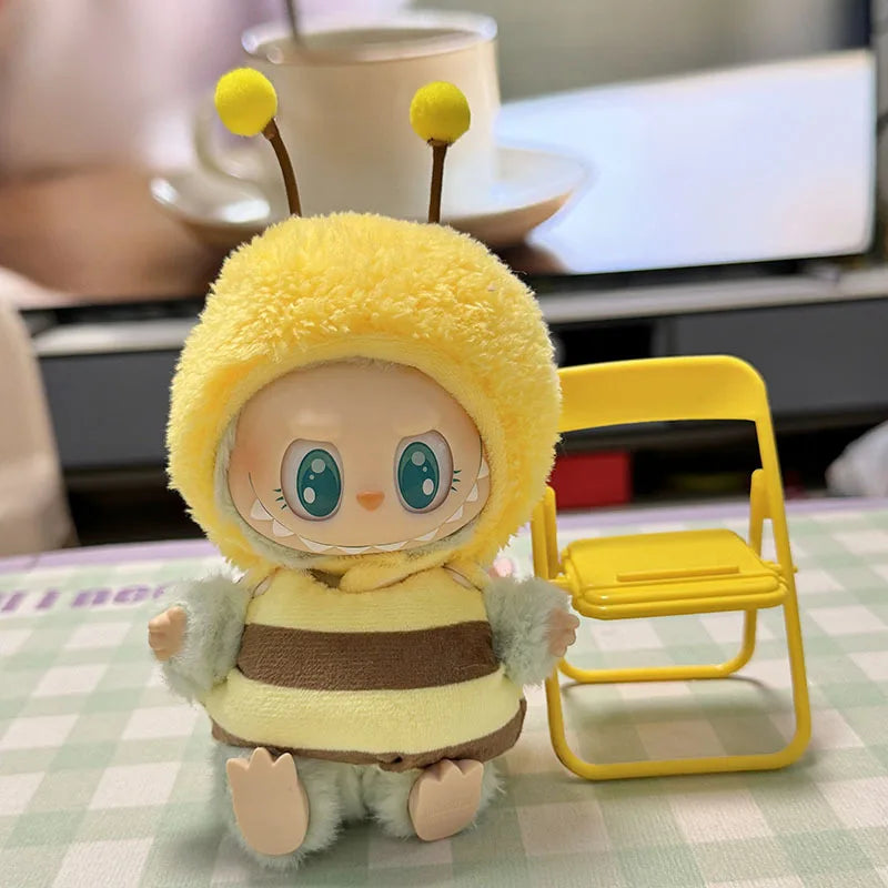 Ropa de Muñeco de Peluche 17cm | Accesorios Mini para Labubu Kpop Idol - Traje de Tiburón DIY