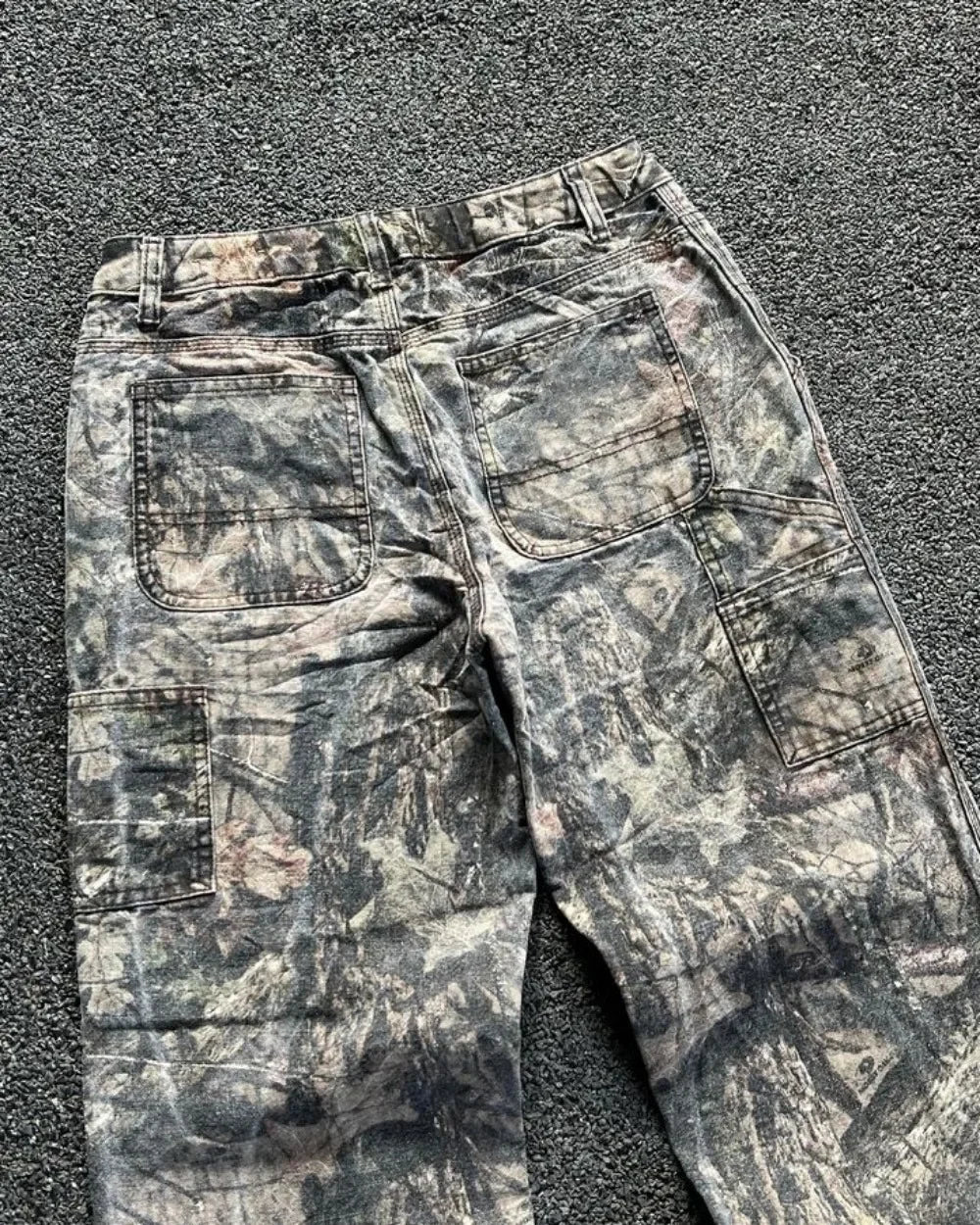 Jeans Camuflados Y2K Hombre | Pantalones Vaqueros Oversize Rectos Wide Leg Estilo Hip Hop Streetwear Retro