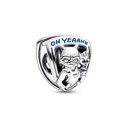 Charm Capitán América plata 925 – Abalorio de superhéroe para pulsera tipo Pandora