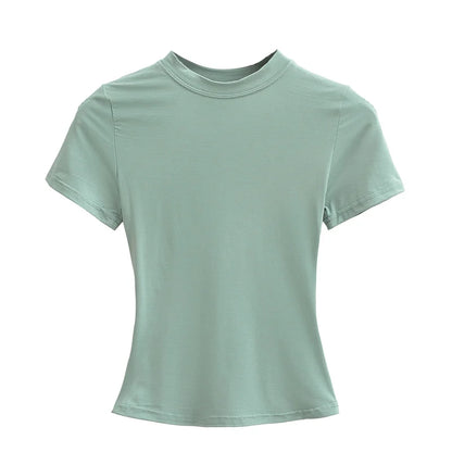 Camiseta Mujer Casual 2024 | T-shirt Slim Fit Manga Corta Sexy Básica Estilo Y2K