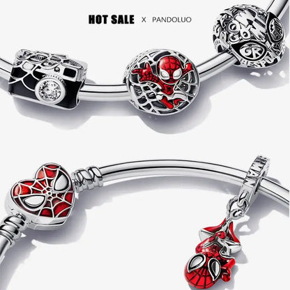 Charm Marvel Iron Man y Spiderman en Plata 925 – Abalorios Disney para Pulsera Original Mujer