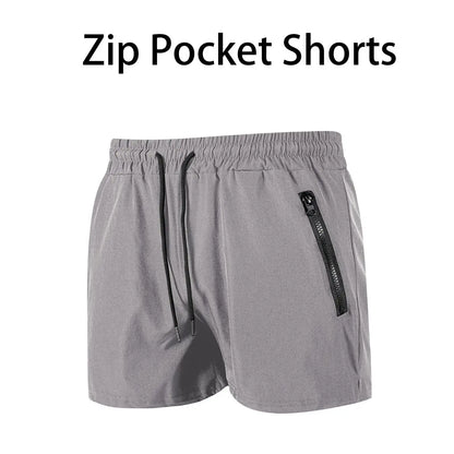 Bañador Hombre con Bolsillos Cremallera | Shorts Playa Secado Rápido con Malla – Swimwear Verano