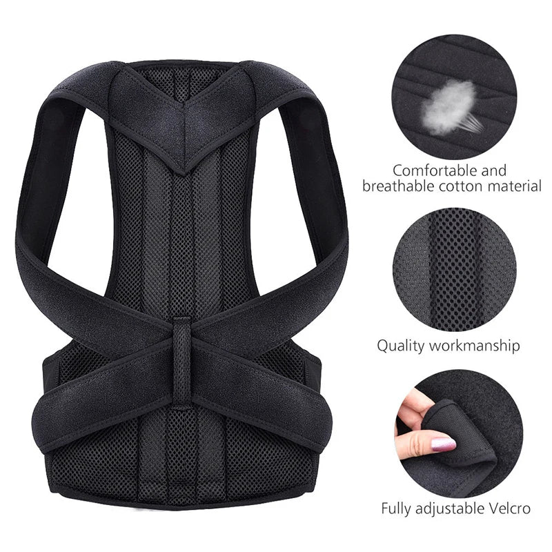 Corrector de Postura Ajustable para Hombres y Mujeres | Faja Lumbar y de Hombros con Soporte para Espalda y Escoliosis