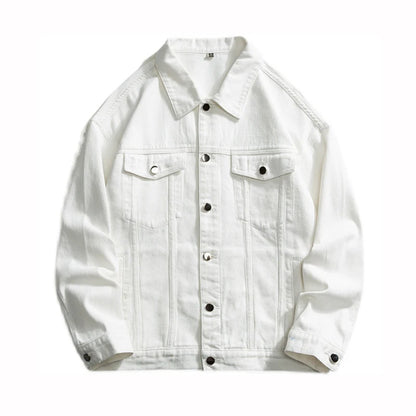 Chaqueta Vaquera Oversize Hombre 5XL | Denim Jacket Verde Blanco Azul Negro Streetwear Hip Hop Casual con Solapa