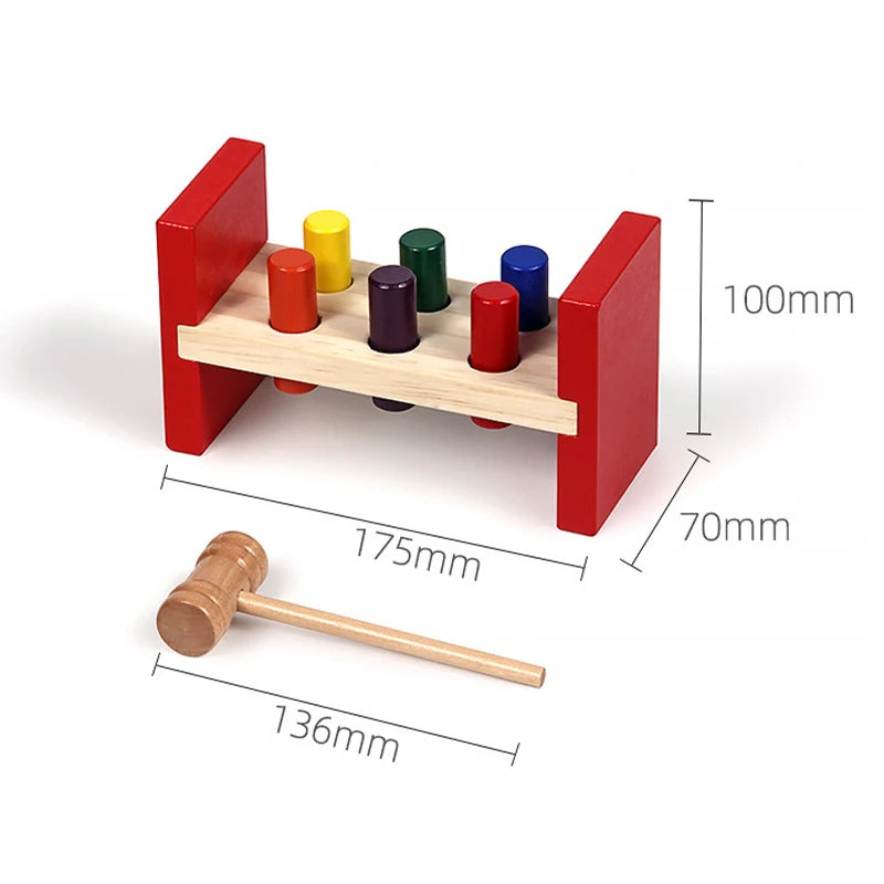 Montessori Wooden 8 Tones Multicolor Xylophone Wood Musical Instrument Toys For Baby Kids Puzzles Early Learning Games