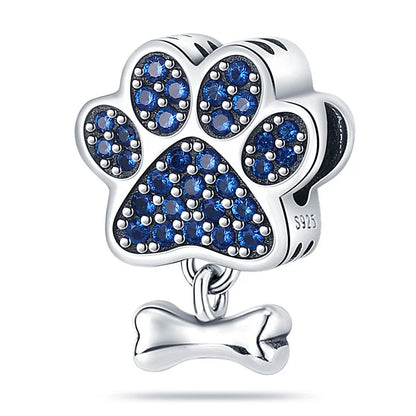 Charm Gato y Perro en Plata 925 – Abalorios 3mm para Pulseras Originales DIY Mujer