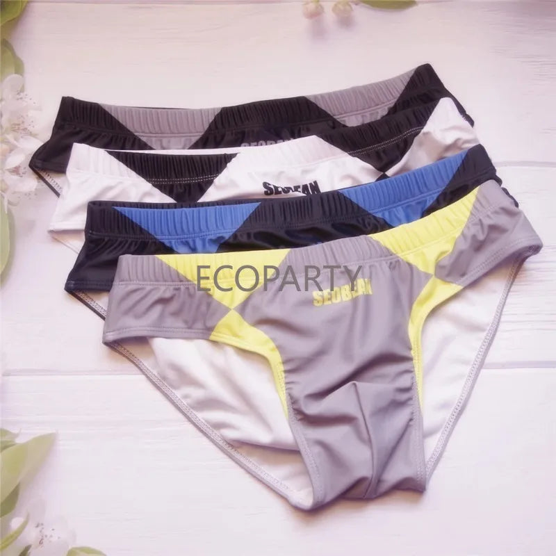 Pantaloneta de Baño para Hombre – Bóxer Sexy de Cintura Baja en Nylon, Secado Rápido para Playa, Natación y Surf