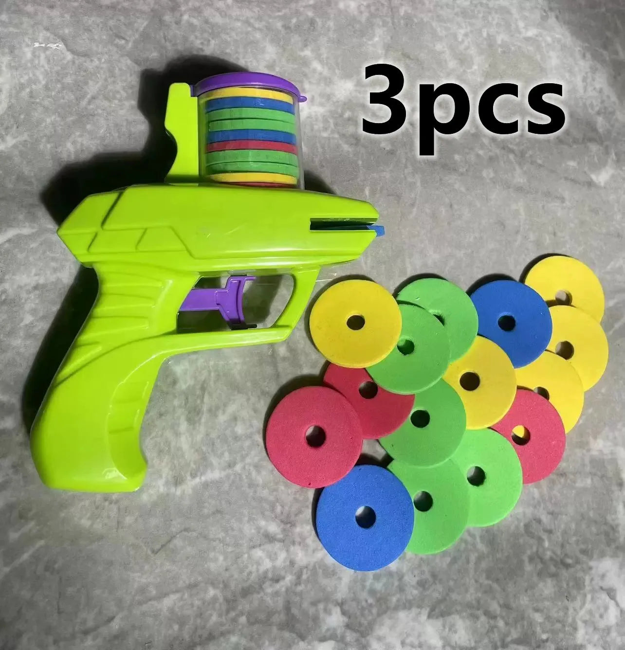 1pc Kids Outdoor Game Disc Gun Toy Flying Disc Shooting Launcher Gun Double Parent-child Interactive Children Toy for boys gifts