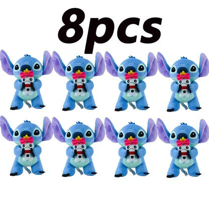 Peluche Stitch Disney 4/8 Pulgadas – Muñeco de Peluche Azul/Rosa | Juguete Anime Lilo & Stitch Regalo para Niños