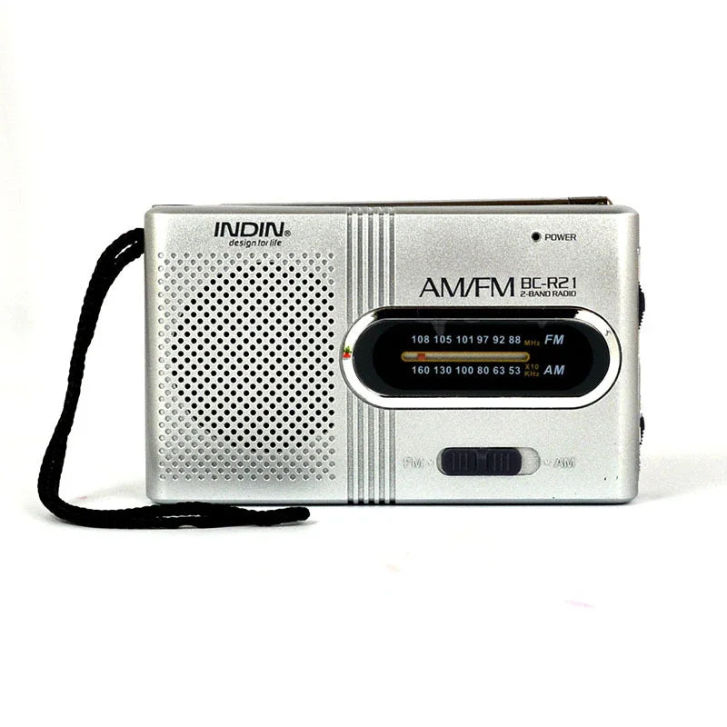 Mini radio portátil AM/FM BC-R21/961/962 – Batería AA, mejor recepción y sonido duradero