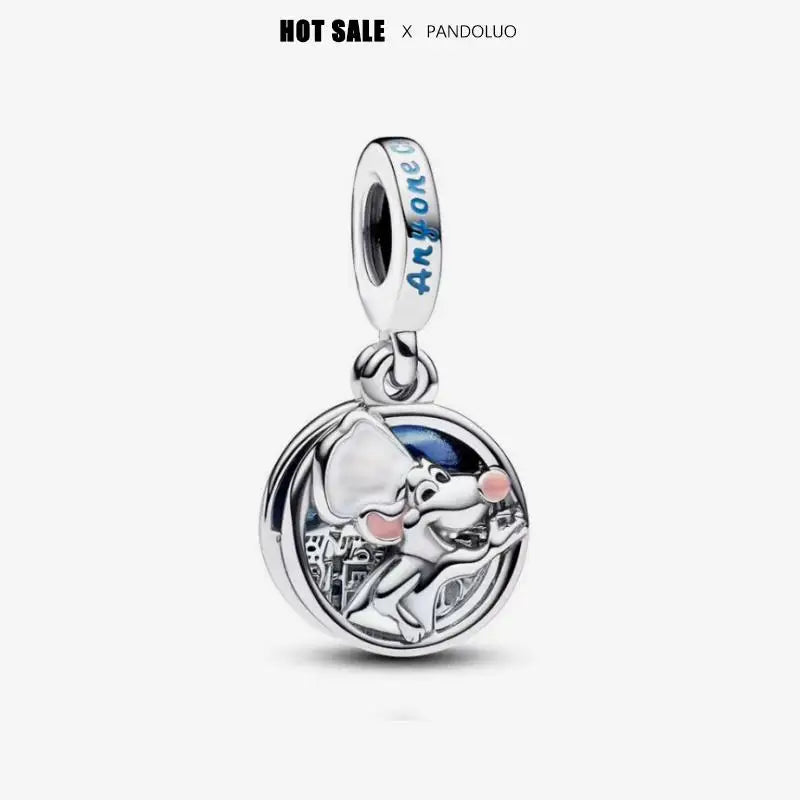 Collar, Aretes y Charm Disney Stitch | Compatible Pandora Pulsera Mujer DIY
