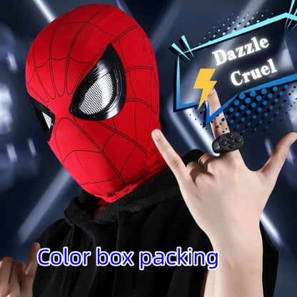 Máscara Spiderman con Ojos Móviles – Control Remoto Juguete Cosplay Infantil Halloween Navidad Peter Parker