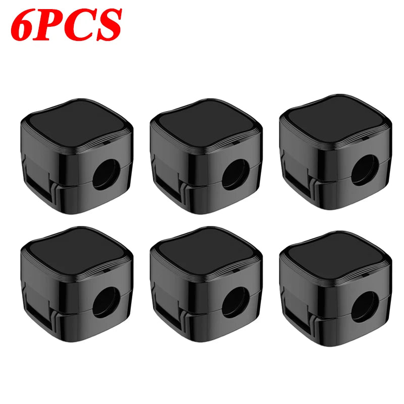Magnetic Cable Clip Adhesivo Organizador de Cables 7.5mm para Escritorio, Oficina y Hogar – 6 Piezas
