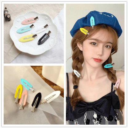 Set de 8/10 Ganchos para el Cabello de Colores - Hebillas Laterales y Accesorios de Peinado para Mujer y Niña