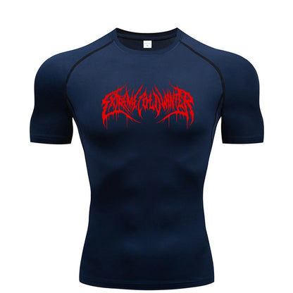 Camiseta Compresiva de Manga Corta para Hombre – Fitness, Gym, Running y Bodybuilding, Secado Rápido, Workout T-Shirt S-3XL